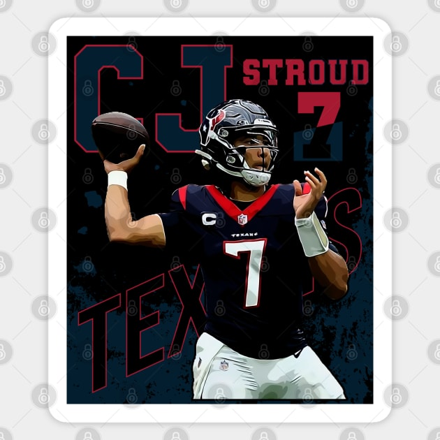 cj stroud || texans Sticker by Aloenalone